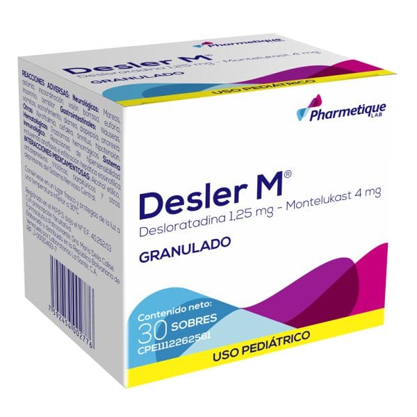 Desler M 1.25/4Mg X 30 Sobres Desloratadina + Montelukast