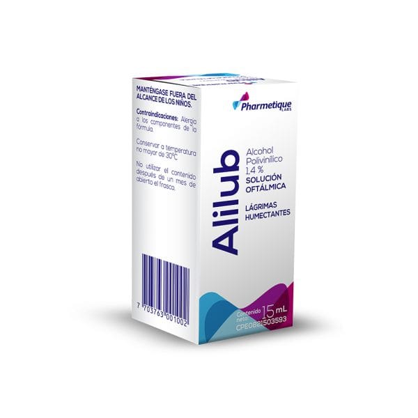 Alilub 1,4% Solucion oftalmica Lagrimas Humectates 15ml Alcohol Polivinilico Pharmetique