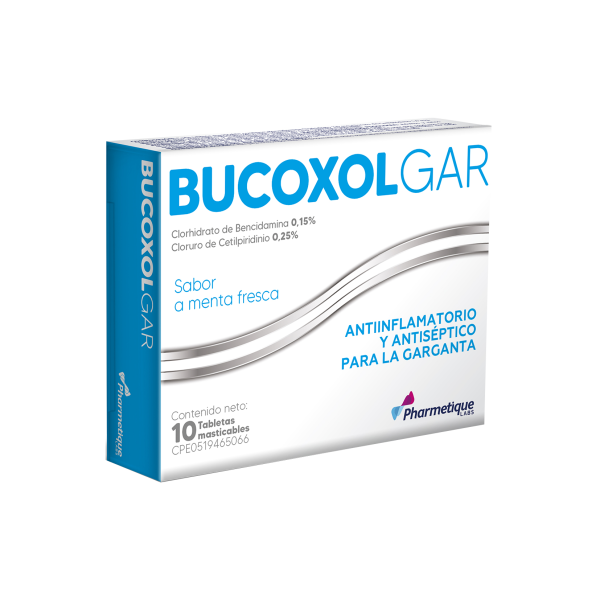 Bucoxolgar Menta Fresca 10Tabletas Masticables Bencidamina  La Sante
