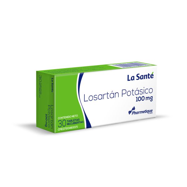 Losartan Potasico 100Mg 30Tabletas