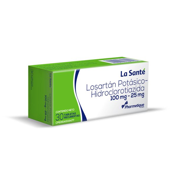 Losartan Potasico+Hidroclorotiazida 100/25Mg 30Tab La Sante